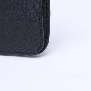 極美品 HERMES エルメス ドゴンGM 2つ折り長財布 ロングウォレット T刻印トゴ ノワール シルバー金具 中古 4b003402