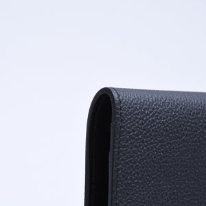 極美品 HERMES エルメス ドゴンGM 2つ折り長財布 ロングウォレット T刻印トゴ ノワール シルバー金具 中古 4b003402
