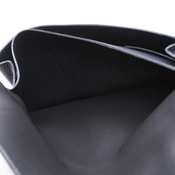極美品 HERMES エルメス ドゴンGM 2つ折り長財布 ロングウォレット T刻印トゴ ノワール シルバー金具 中古 4b003402