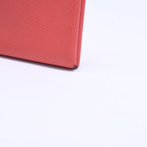 HERMES エルメス カルヴィ カードケース コインケース C刻印 ローズジャイプール ヴォーエプソン シルバー金具 美品 中古 4a006649