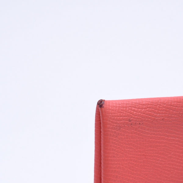 HERMES エルメス カルヴィ カードケース コインケース C刻印 ローズジャイプール ヴォーエプソン シルバー金具 美品 中古 4a006649