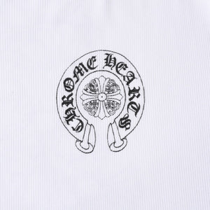 CHROME HEARTS クロムハーツ 半袖Tシャツ サイズS CHクロス セメタリークロス ホースシュー ホワイト ブラック 美品 中古 4a007318