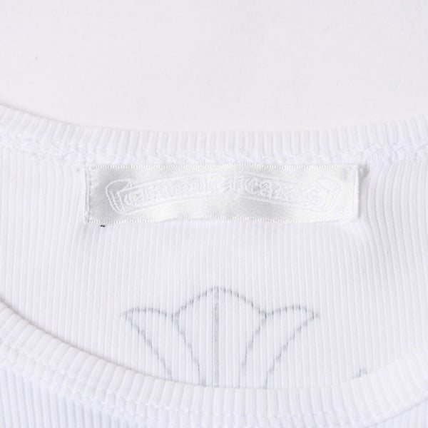 CHROME HEARTS クロムハーツ 半袖Tシャツ サイズS CHクロス セメタリークロス ホースシュー ホワイト ブラック 美品 中古 4a007318