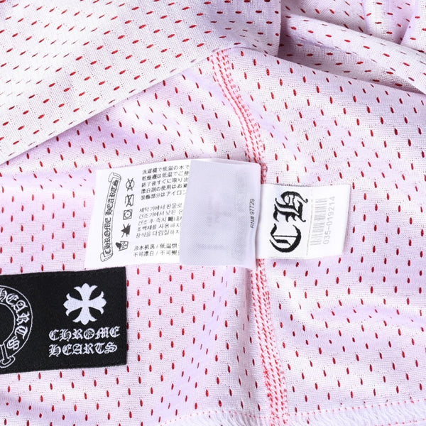 新品未使用 CHROME HEARTS クロムハーツ × MATTY BOY マッティボーイ バスケットボールジャージ サイズL レッド ホワイト 中古 4a007568