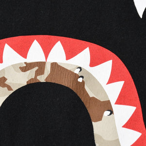 A BATHING APE×stussy アベイシングエイプ ステューシー BAPE シャーク カモ柄 半袖Tシャツ サイズ3XL 美品 中古 4a007402