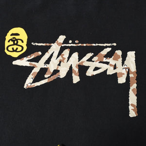 A BATHING APE×stussy アベイシングエイプ ステューシー BAPE シャーク カモ柄 半袖Tシャツ サイズ3XL 美品 中古 4a007402