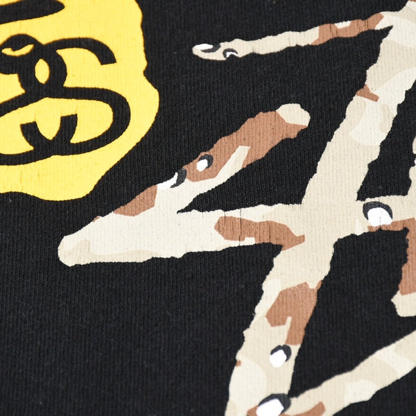 A BATHING APE×stussy アベイシングエイプ ステューシー BAPE シャーク カモ柄 半袖Tシャツ サイズ3XL 美品 中古 4a007402