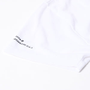 極美品 CHROME HEARTS クロムハーツ 半袖Tシャツ サイズL フローラルクロス プリント ホワイト ブラック 中古 4a007556