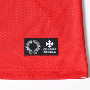 新品未使用 CHROME HEARTS クロムハーツ × MATTY BOY マッティボーイ バスケットボールジャージ サイズL レッド ホワイト 中古 4a007568