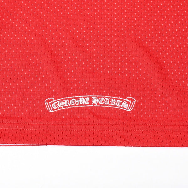新品未使用 CHROME HEARTS クロムハーツ × MATTY BOY マッティボーイ バスケットボールジャージ サイズL レッド ホワイト 中古 4a007568