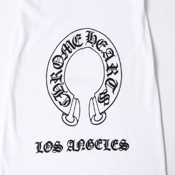 極美品 CHROME HEARTS クロムハーツ オールド タンクトップ サイズS FUCK YOU CHクロス LA限定 ホワイト 中古 4a007550