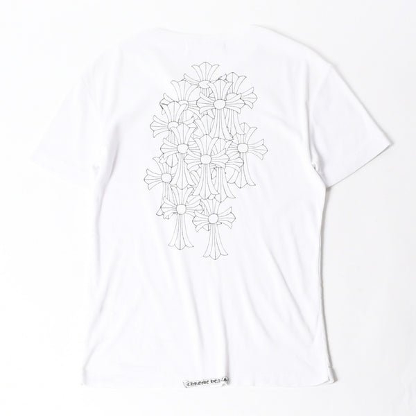 CHROME HEARTS クロムハーツ 半袖Tシャツ サイズS CHクロス セメタリークロス ホースシュー ホワイト ブラック 美品 中古 4a007318