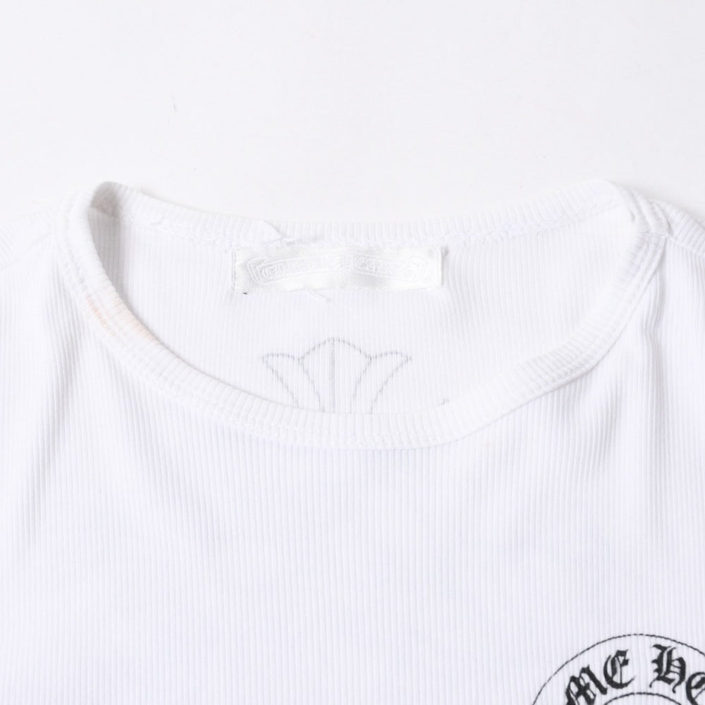 CHROME HEARTS クロムハーツ 半袖Tシャツ サイズS CHクロス セメタリークロス ホースシュー ホワイト ブラック 美品 中古 4a007318