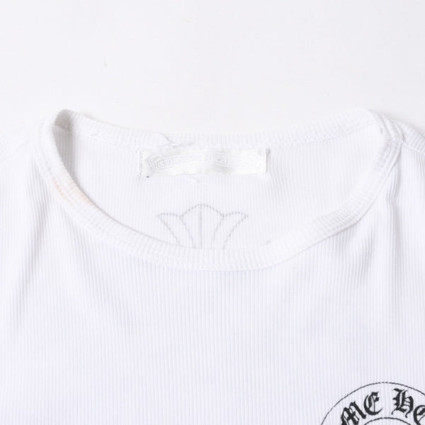 CHROME HEARTS クロムハーツ 半袖Tシャツ サイズS CHクロス セメタリークロス ホースシュー ホワイト ブラック 美品 中古 4a007318