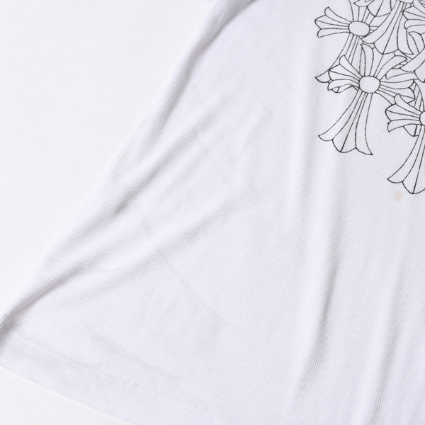 CHROME HEARTS クロムハーツ 半袖Tシャツ サイズS CHクロス セメタリークロス ホースシュー ホワイト ブラック 美品 中古 4a007318