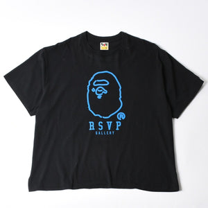 A BATHING APE×RSVP Gallery ×アベイシングエイプ アール エス ブイ ピー ギャラリー BAPE ベイプ 半袖 Tシャツ サイズ3XL ブラック 美品 中古 4a007410