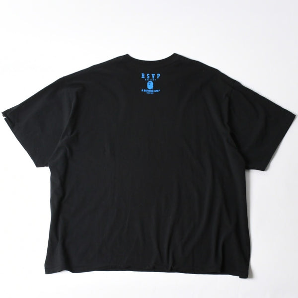 A BATHING APE×RSVP Gallery ×アベイシングエイプ アール エス ブイ ピー ギャラリー BAPE ベイプ 半袖 Tシャツ サイズ3XL ブラック 美品 中古 4a007410