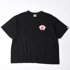 A BATHING APE アベイシングエイプ 半袖Tシャツ bape ベイプ トランプ サイズ3XL ブラック レッド 美品 中古 4a007379