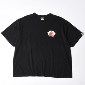 A BATHING APE アベイシングエイプ 半袖Tシャツ bape ベイプ トランプ サイズ3XL ブラック レッド 美品 中古 4a007379