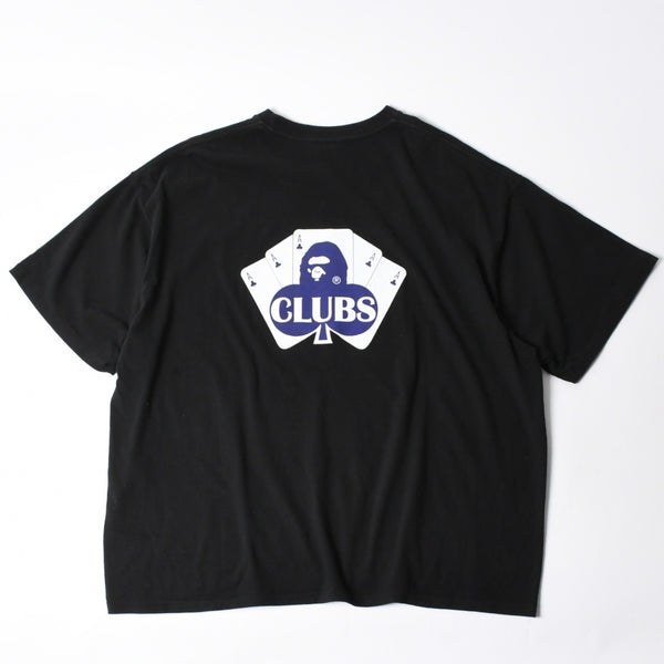 A BATHING APE アベイシングエイプ 半袖Tシャツ bape ベイプ トランプ サイズ3XL ブラック レッド 美品 中古 4a007379