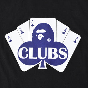 A BATHING APE アベイシングエイプ 半袖Tシャツ bape ベイプ トランプ サイズ3XL ブラック レッド 美品 中古 4a007379