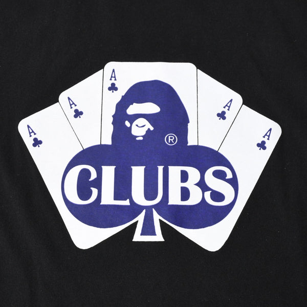 A BATHING APE アベイシングエイプ 半袖Tシャツ bape ベイプ トランプ サイズ3XL ブラック レッド 美品 中古 4a007379