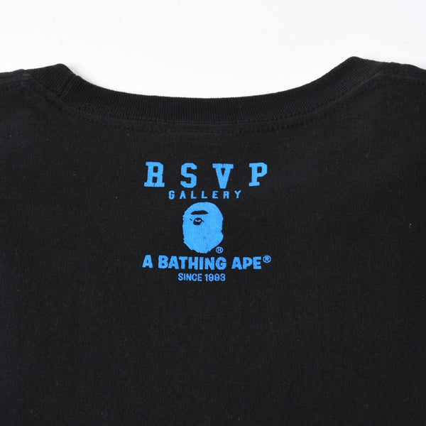 A BATHING APE×RSVP Gallery ×アベイシングエイプ アール エス ブイ ピー ギャラリー BAPE ベイプ 半袖 Tシャツ サイズ3XL ブラック 美品 中古 4a007410