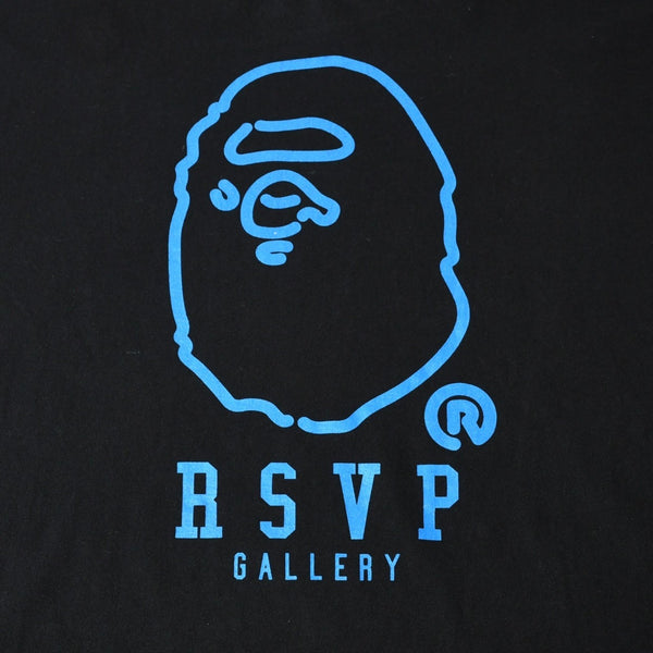 A BATHING APE×RSVP Gallery ×アベイシングエイプ アール エス ブイ ピー ギャラリー BAPE ベイプ 半袖 Tシャツ サイズ3XL ブラック 美品 中古 4a007410