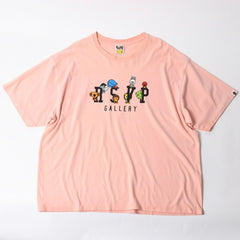 A BATHING APE アベイシングエイプ RSVP コラボ 半袖Tシャツ BABYMILO コットン ピンク サイズ3XL 美品 中古 4a007387