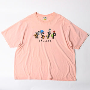 A BATHING APE アベイシングエイプ RSVP コラボ 半袖Tシャツ BABYMILO コットン ピンク サイズ3XL 美品 中古 4a007387