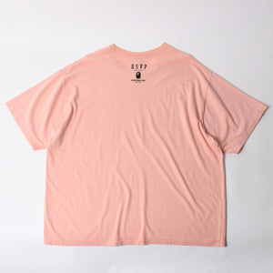 A BATHING APE アベイシングエイプ RSVP コラボ 半袖Tシャツ BABYMILO コットン ピンク サイズ3XL 美品 中古 4a007387