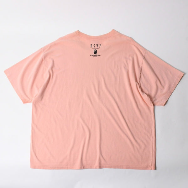A BATHING APE アベイシングエイプ RSVP コラボ 半袖Tシャツ BABYMILO コットン ピンク サイズ3XL 美品 中古 4a007387