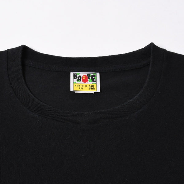 A BATHING APE アベイシングエイプ 大猿 カモフラージュ 半袖 Tシャツ コットン ブラック パープル サイズ3XL 美品 中古 4a007411
