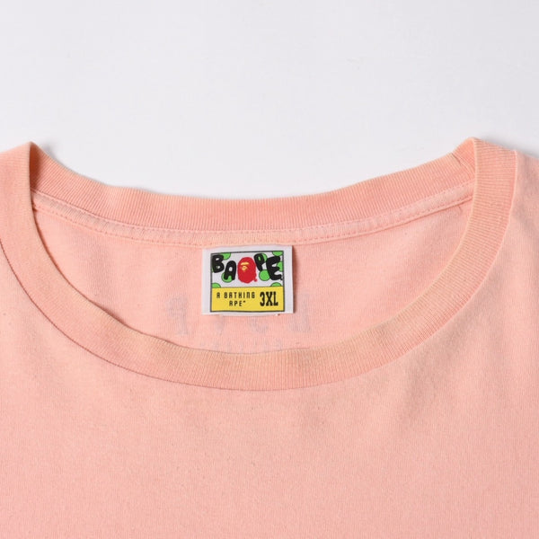 A BATHING APE アベイシングエイプ RSVP コラボ 半袖Tシャツ BABYMILO コットン ピンク サイズ3XL 美品 中古 4a007387