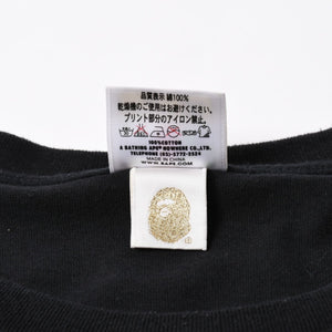 A BATHING APE アベイシングエイプ 大猿 カモフラージュ 半袖 Tシャツ コットン ブラック パープル サイズ3XL 美品 中古 4a007411