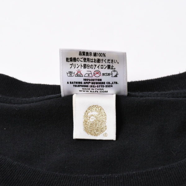 A BATHING APE アベイシングエイプ 大猿 カモフラージュ 半袖 Tシャツ コットン ブラック パープル サイズ3XL 美品 中古 4a007411