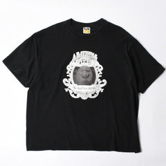 A BATHING APE アベイシングエイプ Ape Shall Never Kill Ape 半袖Tシャツ コットン ブラック ホワイト サイズ3XL 良品 中古 4a007422