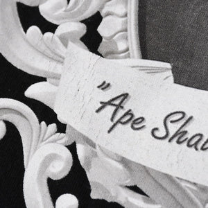 A BATHING APE アベイシングエイプ Ape Shall Never Kill Ape 半袖Tシャツ コットン ブラック ホワイト サイズ3XL 良品 中古 4a007422