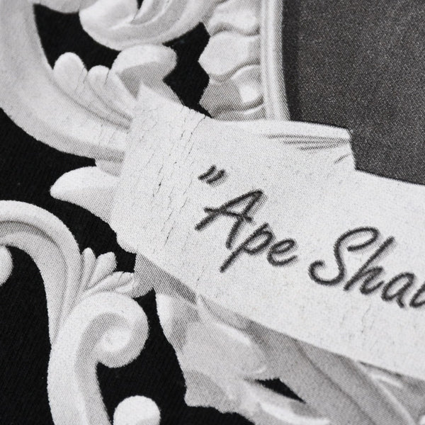 A BATHING APE アベイシングエイプ Ape Shall Never Kill Ape 半袖Tシャツ コットン ブラック ホワイト サイズ3XL 良品 中古 4a007422
