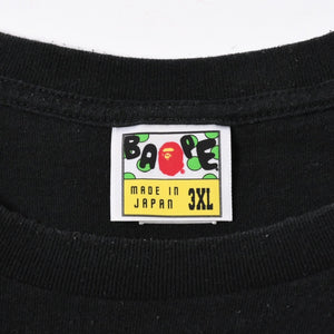 A BATHING APE アベイシングエイプ Ape Shall Never Kill Ape 半袖Tシャツ コットン ブラック ホワイト サイズ3XL 良品 中古 4a007422