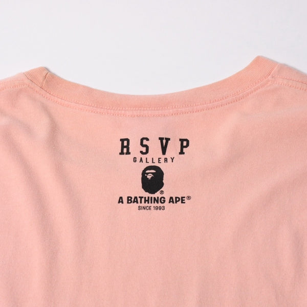 A BATHING APE アベイシングエイプ RSVP コラボ 半袖Tシャツ BABYMILO コットン ピンク サイズ3XL 美品 中古 4a007387