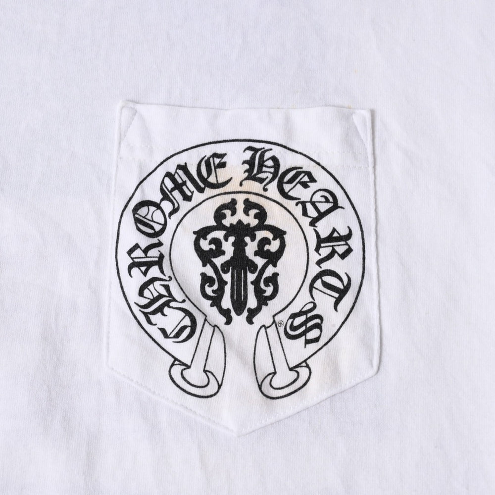 CHROME HEARTS クロムハーツ 半袖Tシャツ サイズXXL 星条旗 アメリカンフラッグ ヴァインダガー ホワイト 良品 中古 4a007382