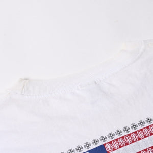 CHROME HEARTS クロムハーツ 半袖Tシャツ サイズXXL 星条旗 アメリカンフラッグ ヴァインダガー ホワイト 良品 中古 4a007382