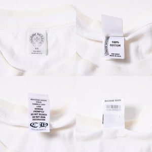 CHROME HEARTS クロムハーツ 半袖Tシャツ サイズXXL 星条旗 アメリカンフラッグ ヴァインダガー ホワイト 良品 中古 4a007382