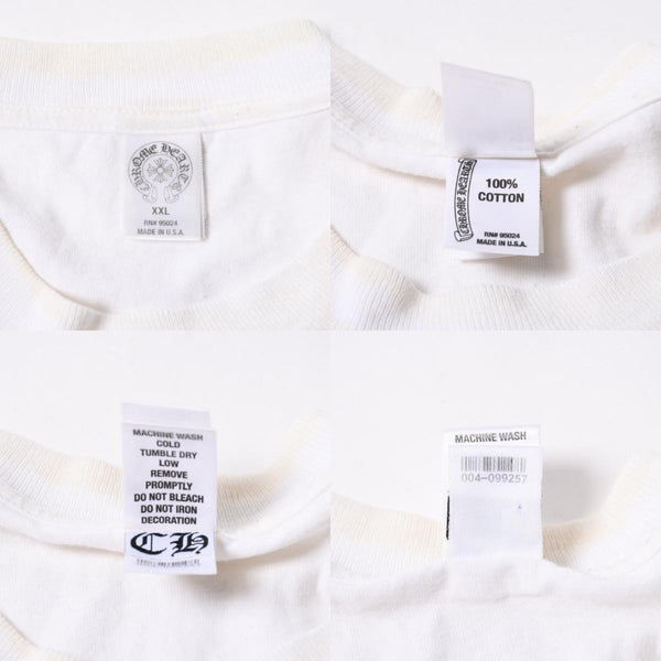 CHROME HEARTS クロムハーツ 半袖Tシャツ サイズXXL 星条旗 アメリカンフラッグ ヴァインダガー ホワイト 良品 中古 4a007382