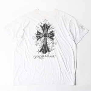 CHROME HEARTS クロムハーツ 半袖Tシャツ サイズXXL セメタリークロス CHクロス スクロールラベル ロゴ ホワイト 良品 中古 4a007417