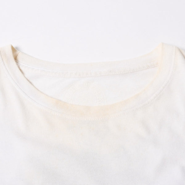CHROME HEARTS クロムハーツ 半袖Tシャツ サイズXXL セメタリークロス CHクロス スクロールラベル ロゴ ホワイト 良品 中古 4a007417