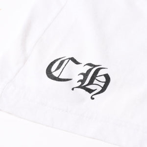 CHROME HEARTS クロムハーツ 半袖Tシャツ サイズXXL セメタリークロス CHクロス スクロールラベル ロゴ ホワイト 良品 中古 4a007417