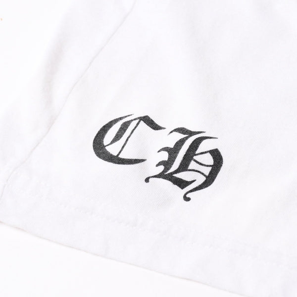 CHROME HEARTS クロムハーツ 半袖Tシャツ サイズXXL セメタリークロス CHクロス スクロールラベル ロゴ ホワイト 良品 中古 4a007417