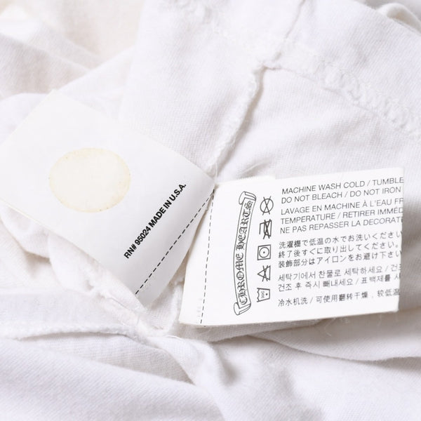 CHROME HEARTS クロムハーツ 半袖Tシャツ サイズXXL セメタリークロス CHクロス スクロールラベル ロゴ ホワイト 良品 中古 4a007417